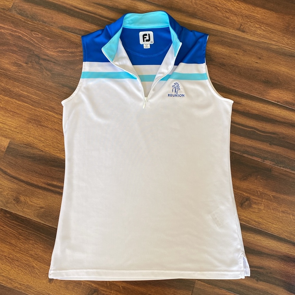 4/$20 FootJoy Reunion Orlando Florida Resort Quarter Zip Dri Wick Sleeveless Top